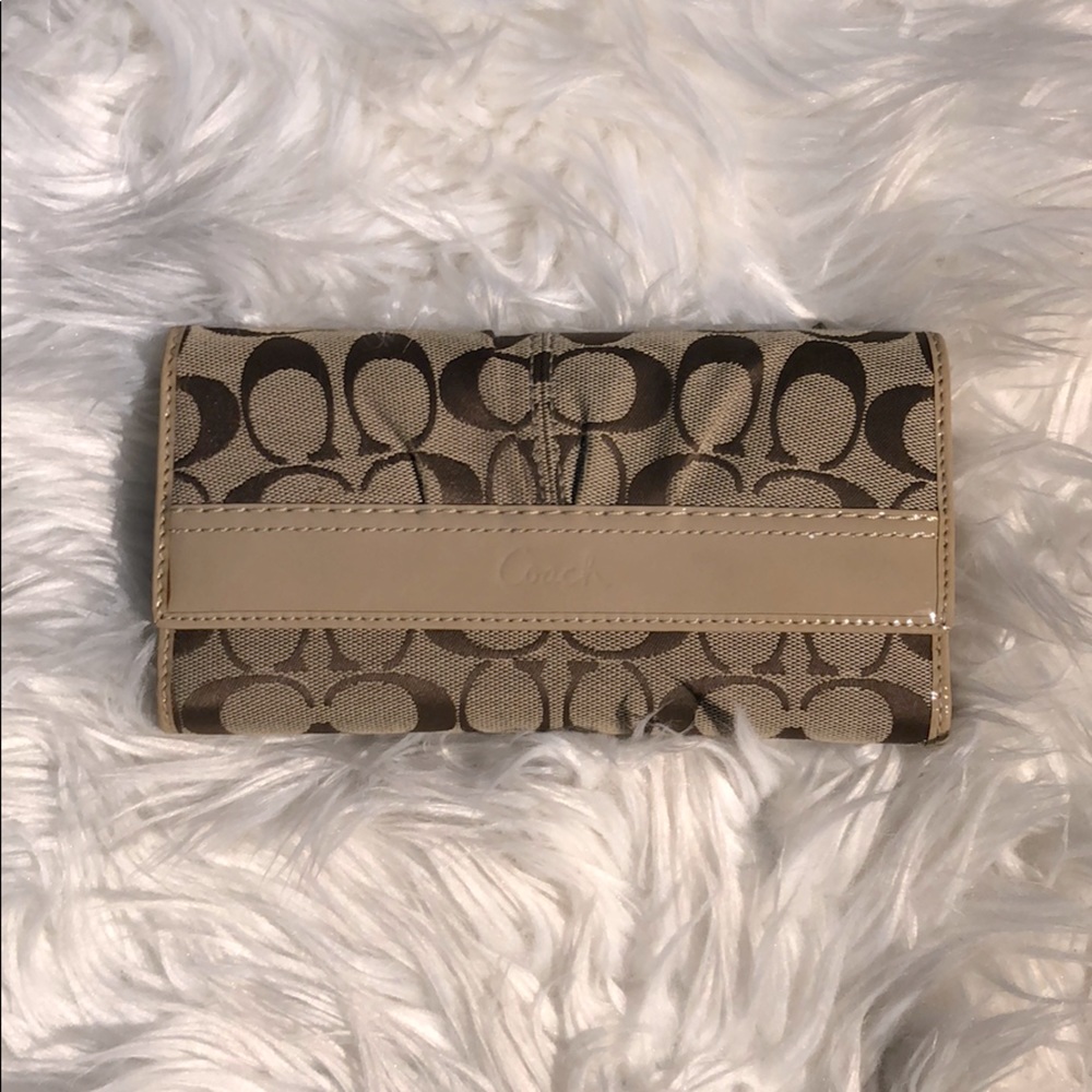 COACH signature monogram wallet